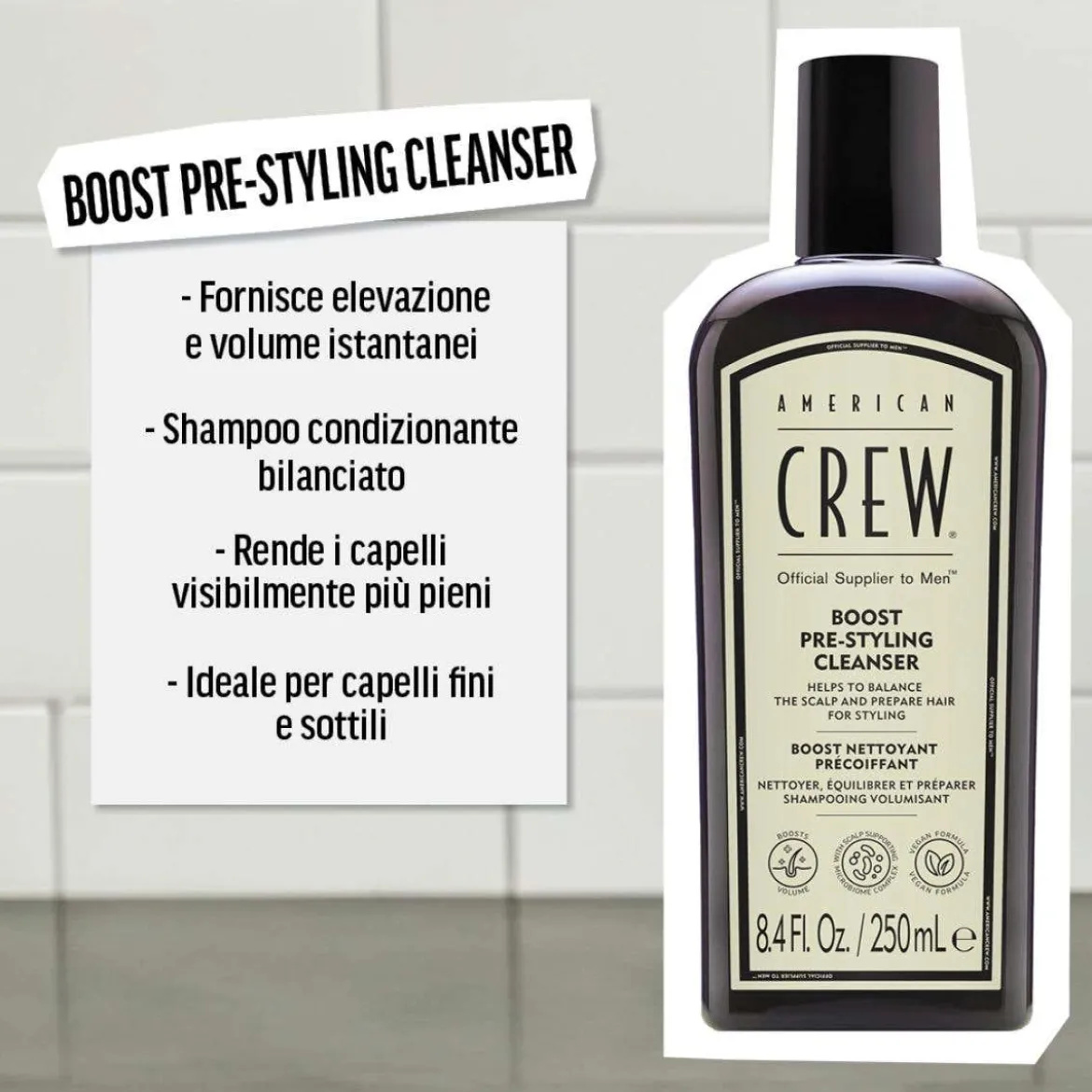 Boost pre-styling shampoo