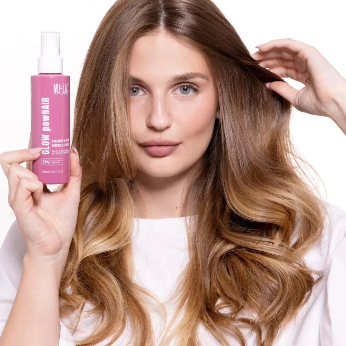 Glow Powhair latte spray rinforzante
