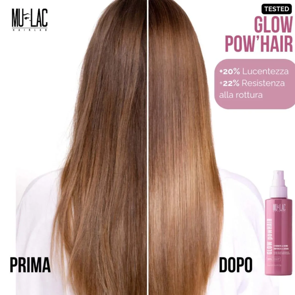 Glow Powhair latte spray rinforzante