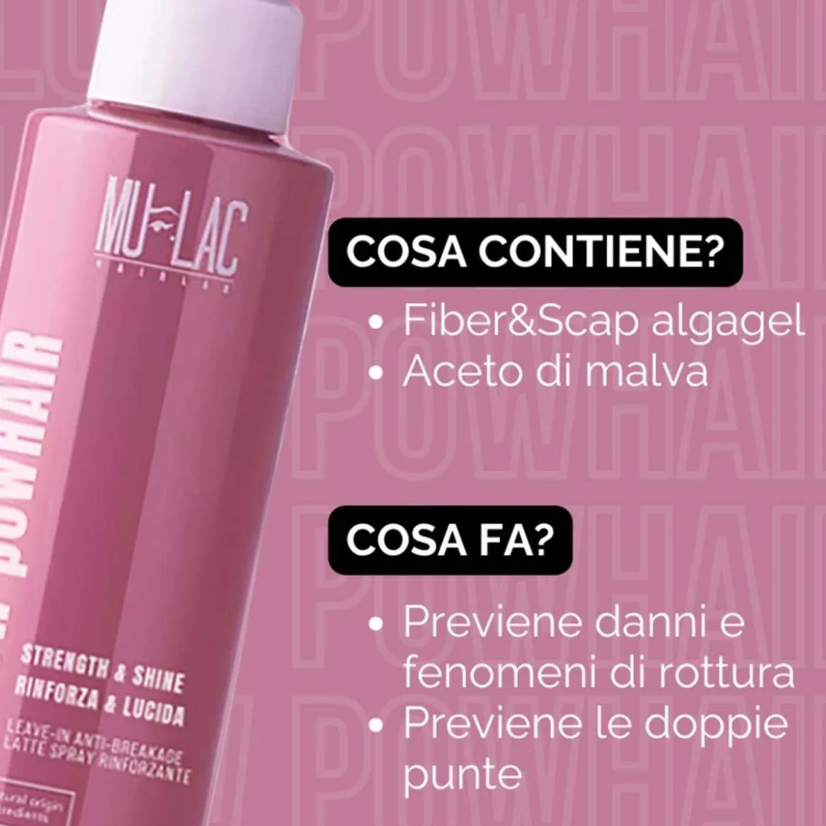 Glow Powhair latte spray rinforzante