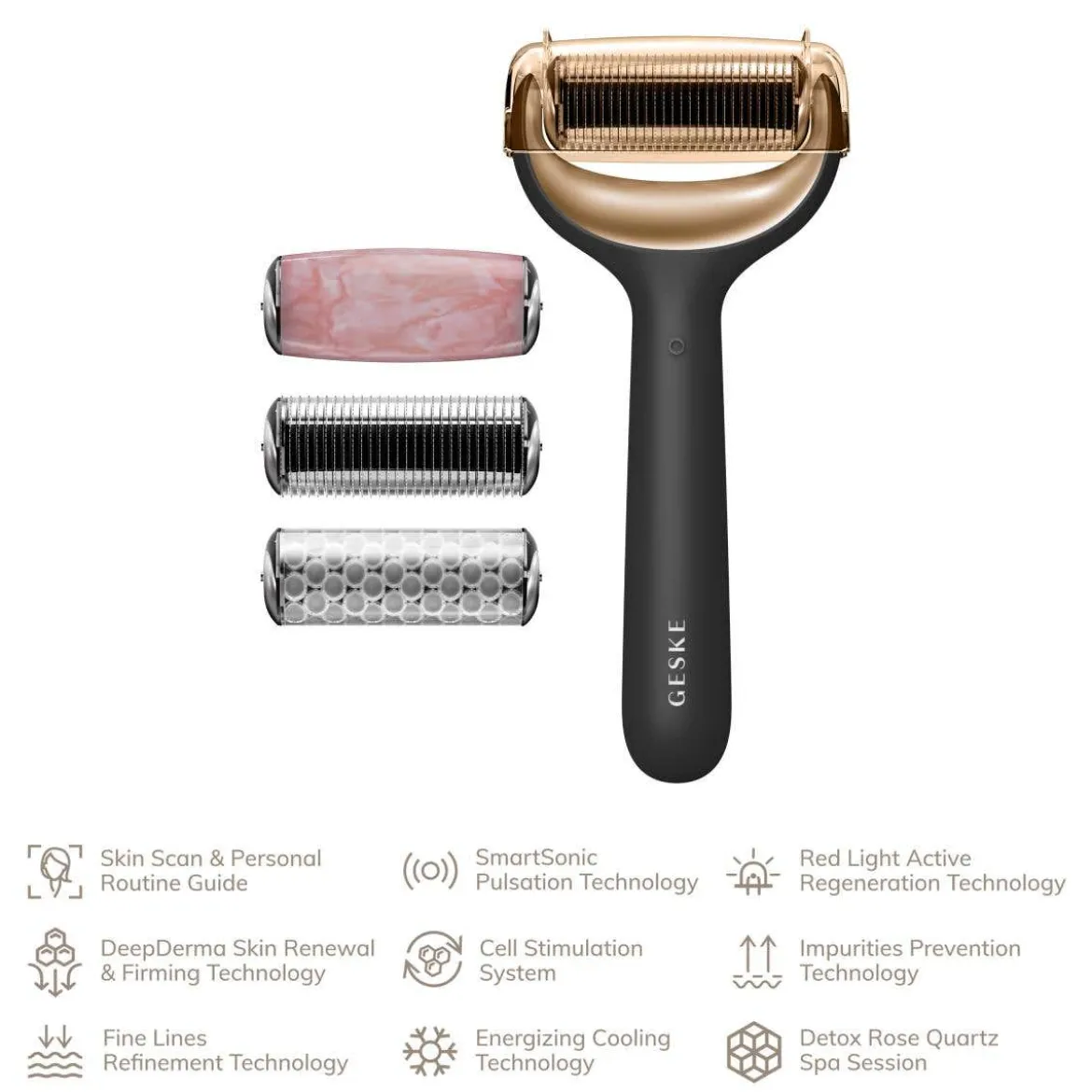 MicroNeedle Face & Body Roller 9 in 1 - GREY
