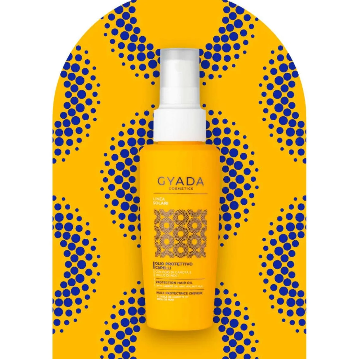 Olio Solare Protettivo Capelli Olio di Carota, Olio di Mallo di Noci e Vitamina E
