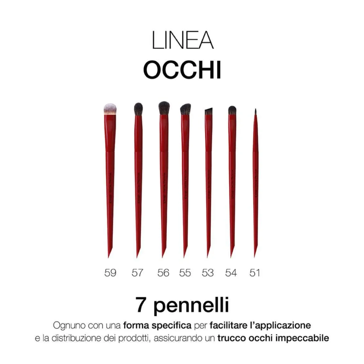 Pennello occhi obliquo per ombreggiature