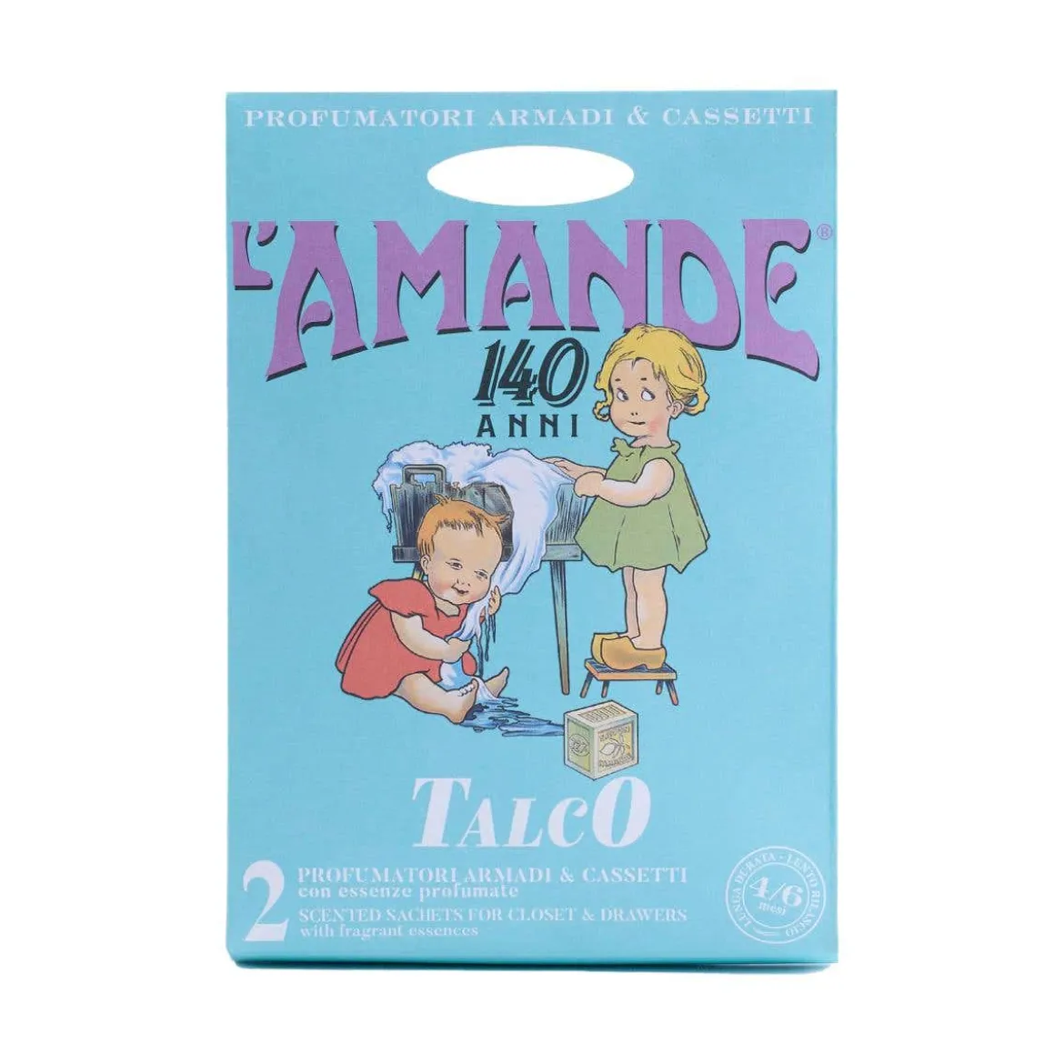 2 Profumatori Armadi & Cassetti Con Essenze Profumate Di Talco
