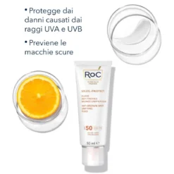 Soleil Protect Fluido Solare Viso SPF 50+ Antimacchie Brune