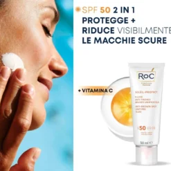 Soleil Protect Fluido Solare Viso SPF 50+ Antimacchie Brune